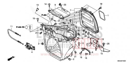 COMPARTIMENT A BAGAGES NC750XAG de 2016